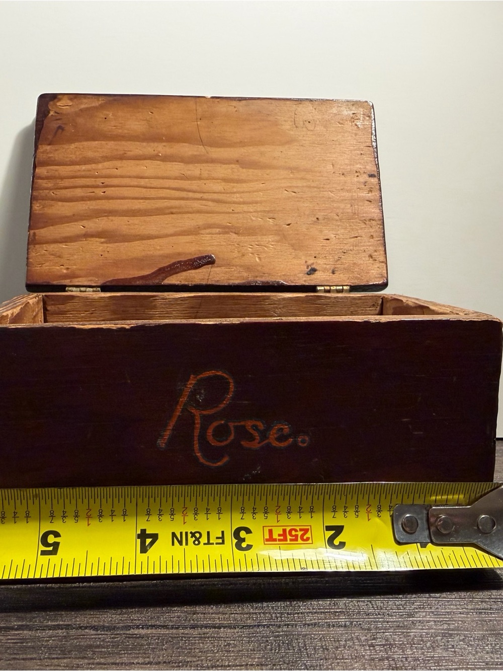 Vintage Wooden Recipe Box 🌿 Cottage Core Floral Kitchen Storage
